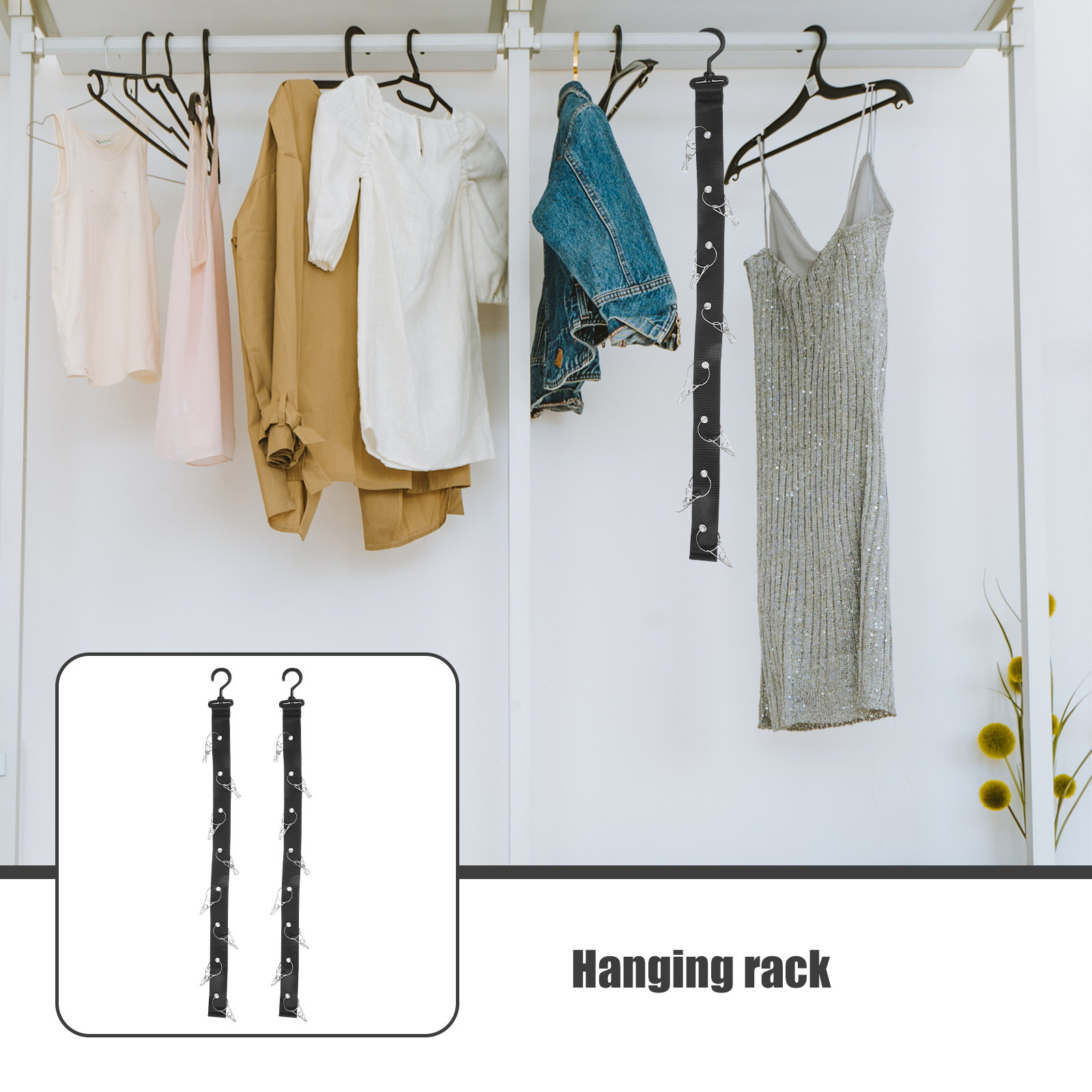 2Pcs Hanging Drying Rack Porta - огляд і ціна Sports Equipment Organizer Rack