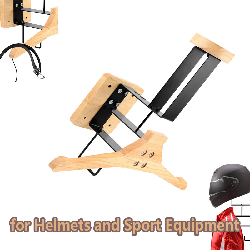 Wood Motorcycle Helmet Holder  - огляд і ціна Sports Equipment Organizer Rack