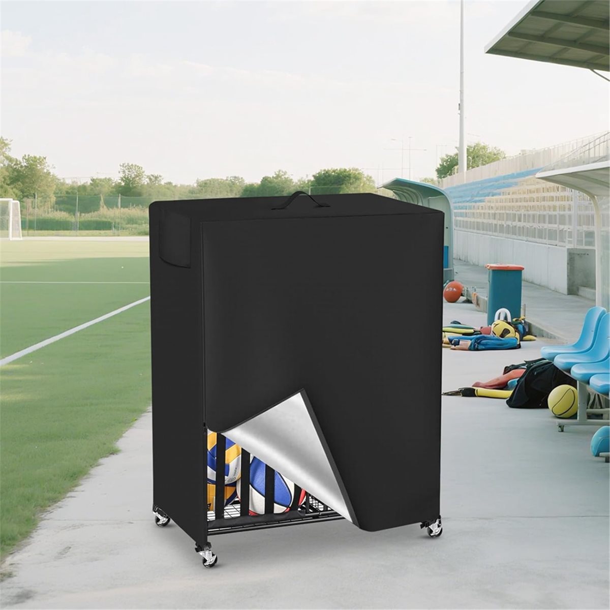 Basketball Rack Cover Garage S - огляд і ціна Sports Equipment Organizer Rack