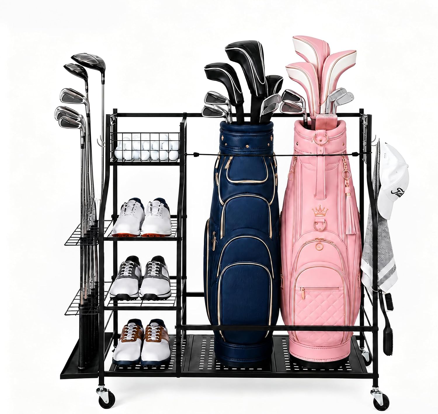 Heavy Duty Golf Bag Storage Ra - огляд і ціна Sports Equipment Bag With Wheels