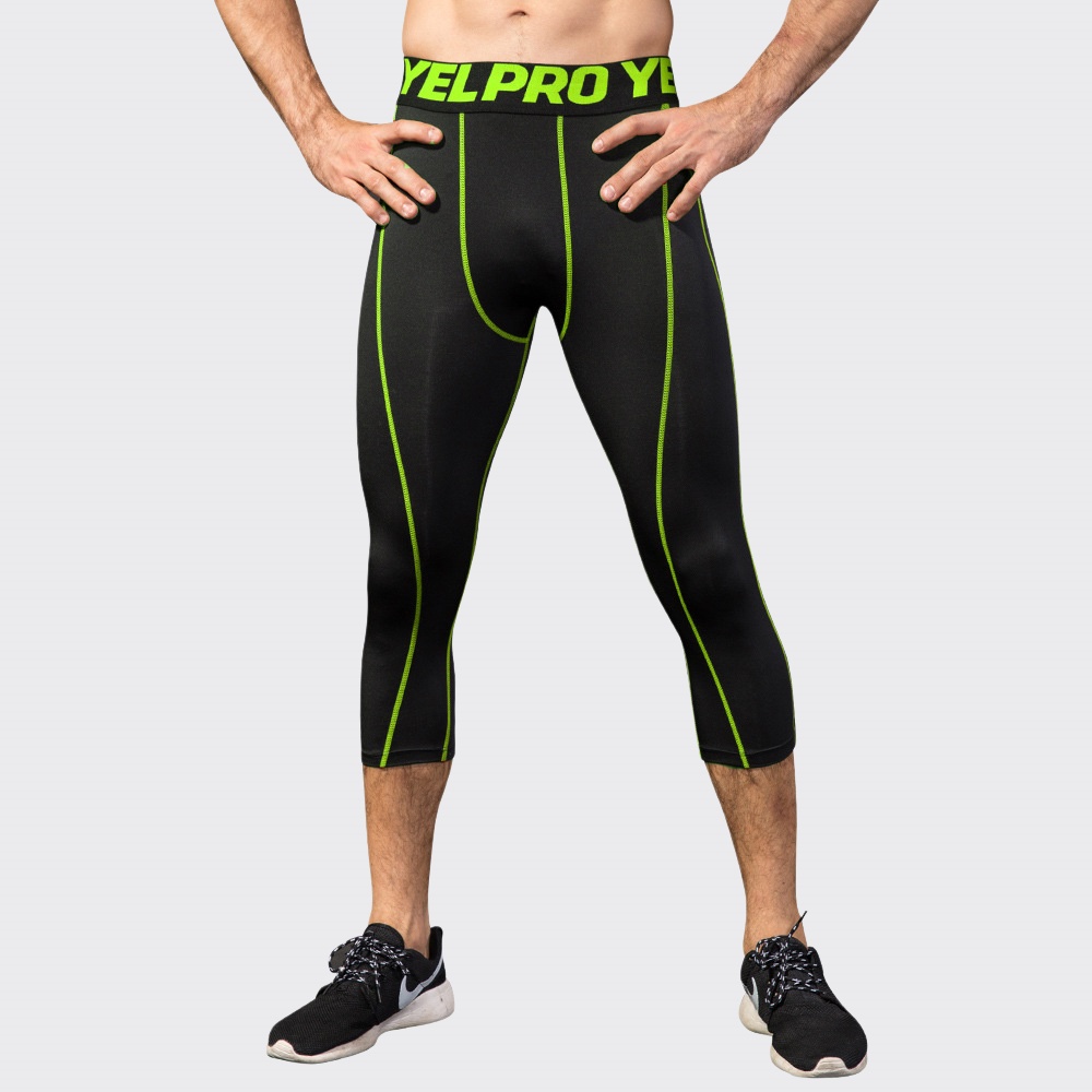 Men Compression Fitness Leggin - огляд і ціна Sports Equipment Logo