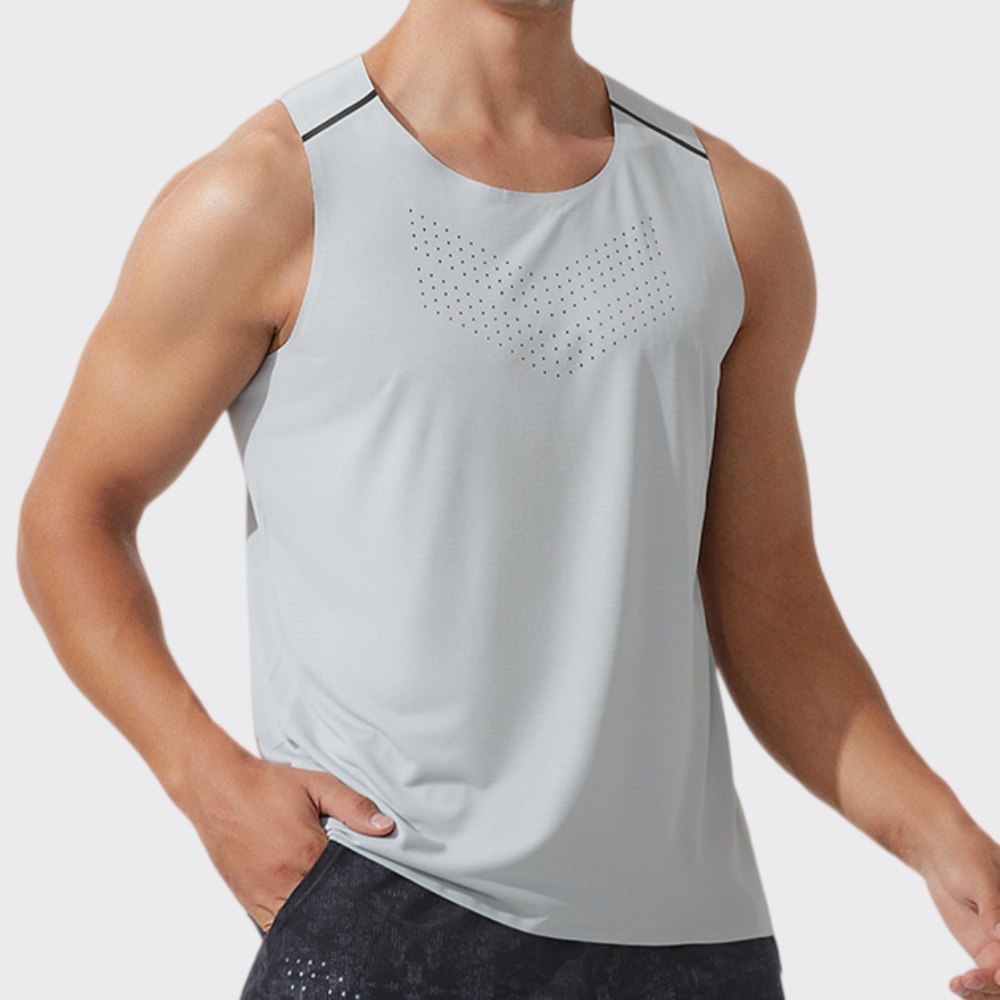 Men Gym Vest Quick Dry Running - огляд і ціна Sports Equipment Logo