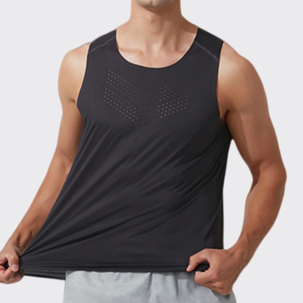 Men Gym Vest Quick Dry Running - огляд і ціна Sports Equipment Logo