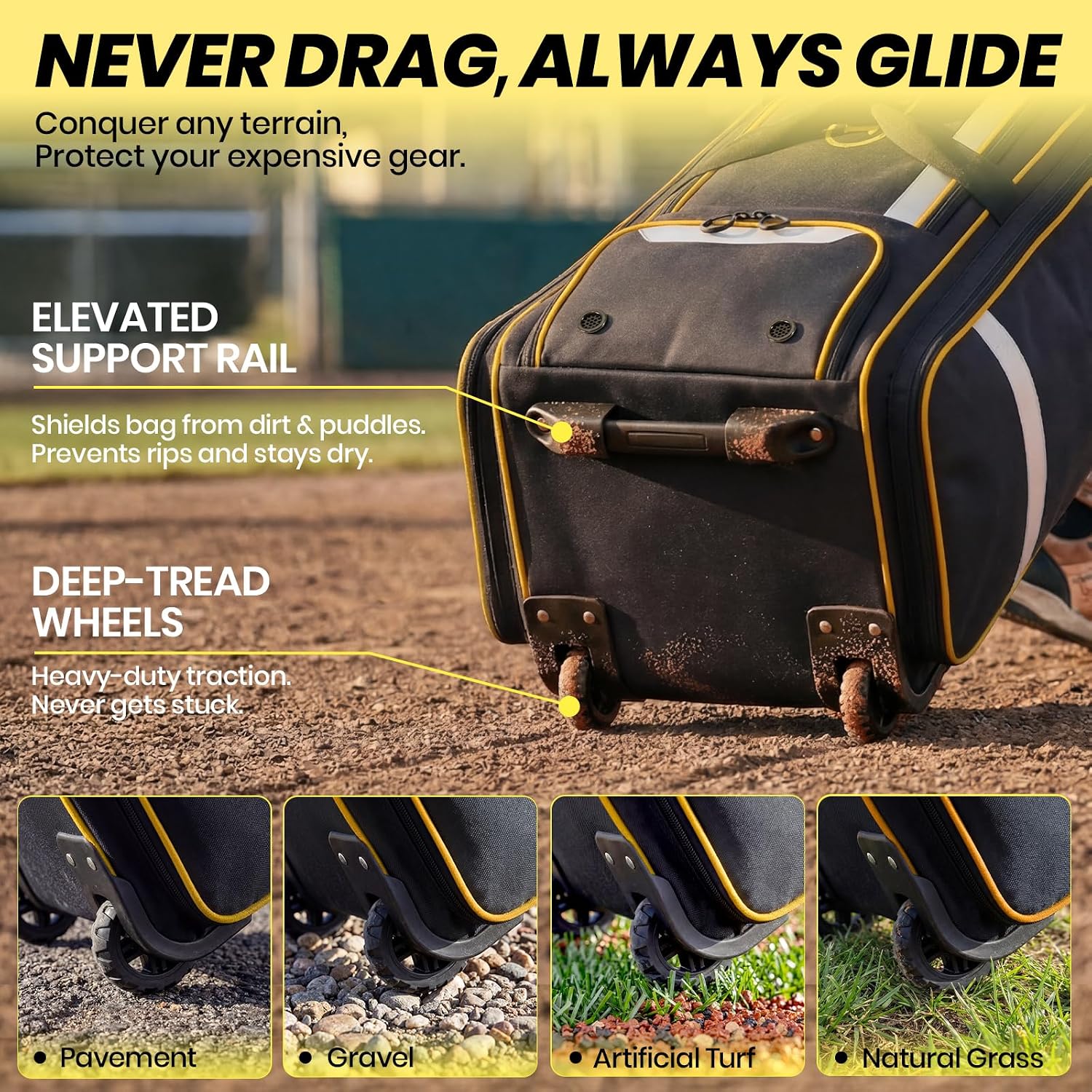 100L Rolling Catchers Gear Bas - огляд і ціна Sports Equipment Bag With Wheels